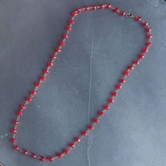 Kristal Boncuk Kolye ( Kırmızı )