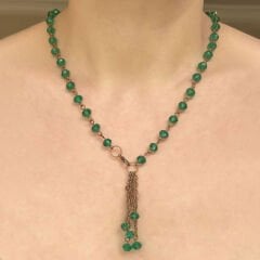 Sallantılı Yeşil Kolye