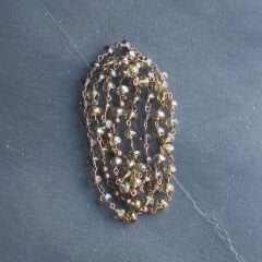 Kahverengi Kristal Kolye