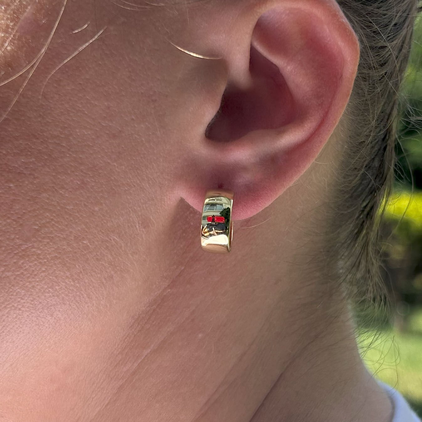 Düz Kalın Halka Küpe