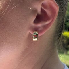 Düz Kalın Halka Küpe