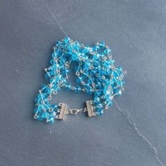 Mavi Deniz Esintisi Elişi Kolye